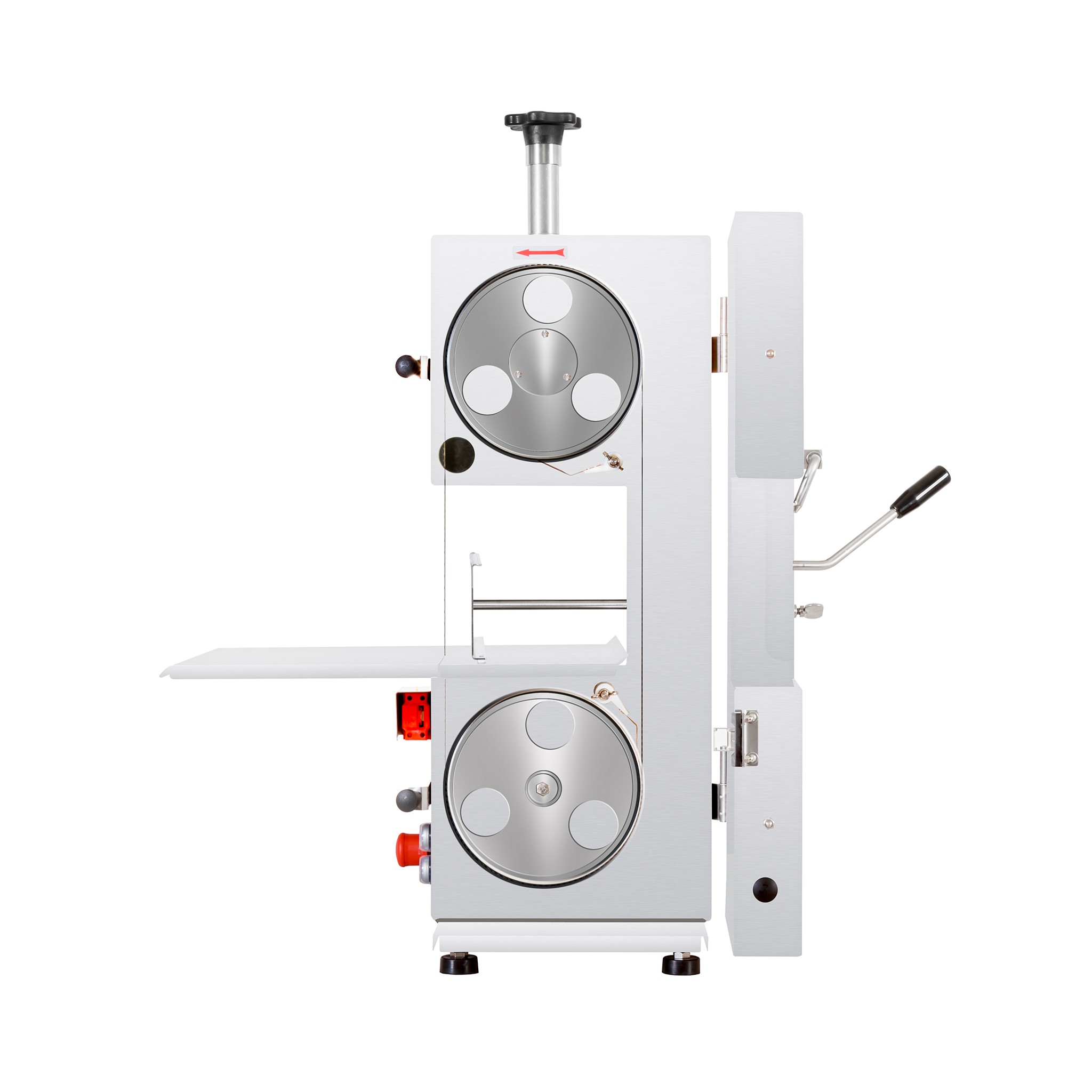 Compact KT-210 band saw shown with the cover open