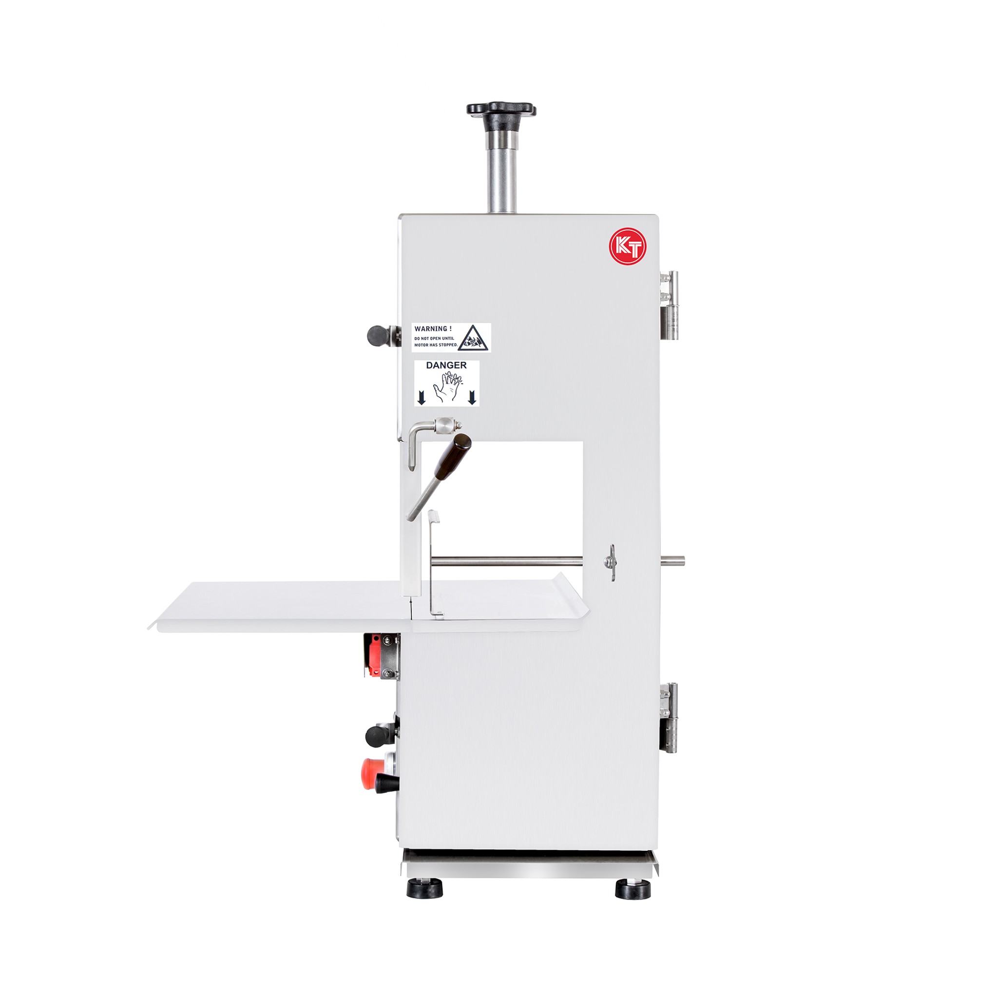 Compact KT-210 band saw shown from front