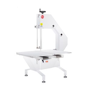 Industrial KT-750 band saw shown from the side with the default table
